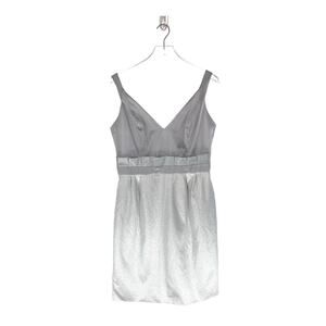 Badgley Mischka Silver Dressy Sleeveless Short Cocktail Hour Dress Size 12‎